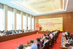 Hội nghị Ban Thường vụ Đảng ủy Quốc hội với Ban Thường vụ Đảng ủy Chính phủ về Kỳ họp thứ 9, Quốc hội khoá XV. Ảnh: Duy Linh