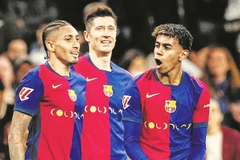 Niềm vui của Barca không trọn vẹn khi "cây đinh ba" Lewan-Raphinha-Yamal đã khuyết mất một.