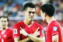 Bài toán hàng công đối với HLV Kim Sang Sik là sử dụng tiền đạo Tiến Linh sao cho hiệu quả. Ảnh: LÊ MINH