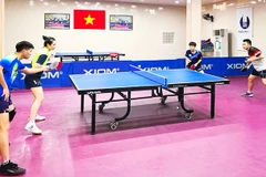 Các VĐV bóng bàn Hải Dương tích cực chuẩn bị cho Giải vô địch bóng bàn quốc gia Báo Nhân Dân lần thứ 43.