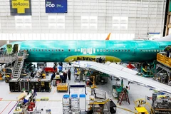 Một chiếc máy bay Boeing 737 MAX lắp ráp tại nhà máy ở Mỹ. Ảnh: REUTERS