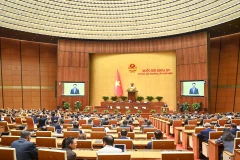 Quốc hội thảo luận Nghị quyết về thí điểm một số cơ chế, chính sách đặc biệt tạo đột phá phát triển khoa học, công nghệ, đổi mới sáng tạo và chuyển đổi số quốc gia. Ảnh: DUY LINH