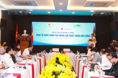 Toàn cảnh Hội thảo khoa học “Kinh tế biển xanh tạo động lực phát triển bền vững” do Ban Tuyên giáo Trung ương chủ trì, phối hợp Trường đại học Kinh tế, Đại học Quốc gia Hà Nội, tổ chức năm 2024. (Ảnh BTC)