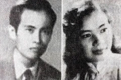 Nhà văn-nhà báo Lê Khánh Căn và vợ là Nghệ sĩ Ưu tú Tân Nhân.