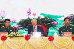 [Ảnh] Tổng Bí thư Nguyễn Phú Trọng dự Hội nghị Quân chính toàn quân năm 2022