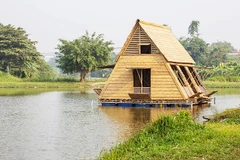 Công trình nhà tre nổi.