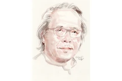 Ký họa nhà báo- nhà thơ Phan Huy của họa sĩ Đỗ Hoàng Tường.