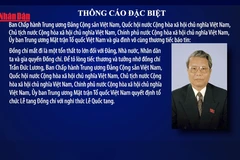 [Video] Thông cáo đặc biệt về Lễ Quốc tang nguyên Chủ tịch nước Trần Đức Lương