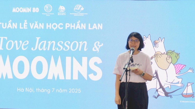 Bà Vũ Thị Quỳnh Liên, Phó Giám đốc - Tổng Biên tập Nhà Xuất bản Kim Đồng phát biểu. dscf2283-1-6252.jpg