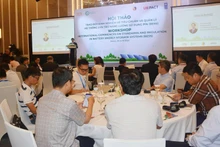 Hội thảo “Trao đổi kinh nghiệm về tiêu chuẩn, quy chuẩn và quản lý hệ thống pin lưu trữ năng lượng”. (Ảnh: HỒNG SÁNG/QĐND)