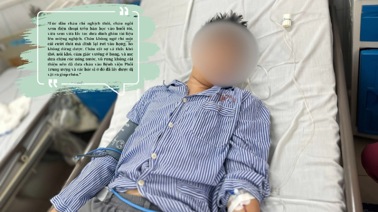 För närvarande är patientens hälsa stabil, symtomen fortskrider väl och han behandlas fortfarande enligt internmedicinsk regim efter inandning av främmande föremål. benh-nhan-phoi-3448.png