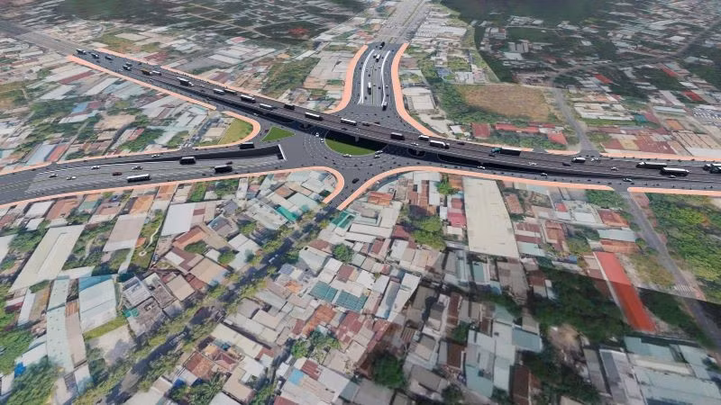 Ngã 5 Phước Kiến tại phường Thủ Dầu Một và phường Phú Lợi. 