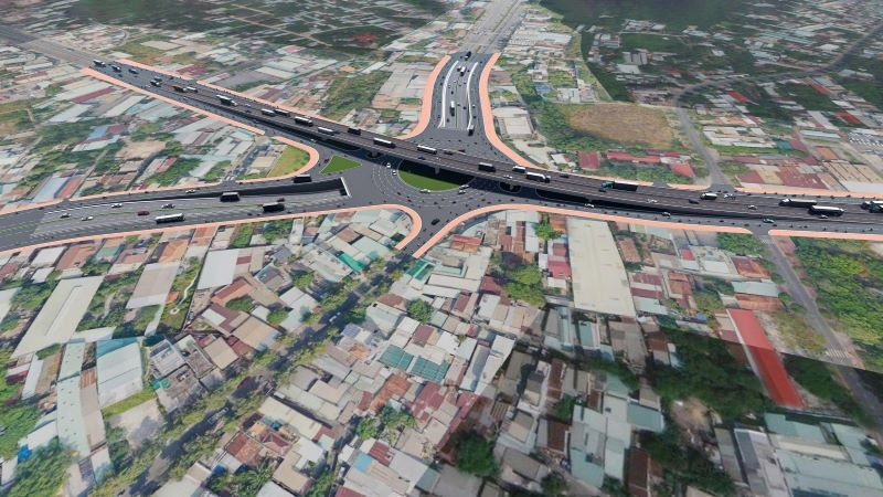 Ngã 5 Phước Kiến tại phường Thủ Dầu Một và phường Phú Lợi. 