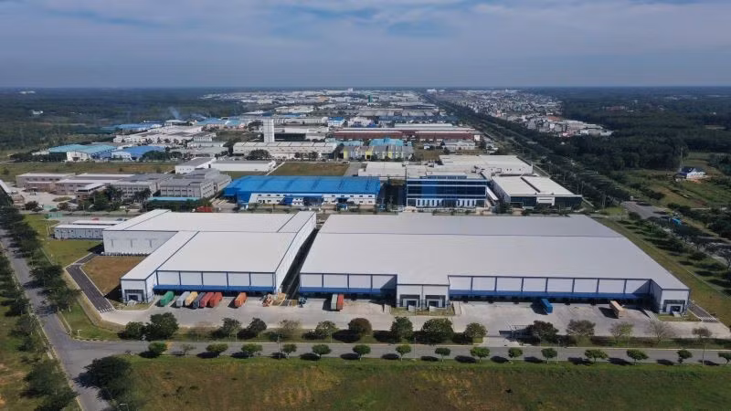 Một góc Khu công nghiệp Bàu Bàng tại xã Bàu Bàng (Thành phố Hồ Chí Minh) do Tập đoàn Becamex đầu tư. 