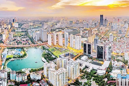 Đại hội Đảng bộ thành phố lần thứ 18 với mục tiêu xây dựng Thủ đô ngày càng văn minh, hiện đại hơn. (Ảnh THANH HẢI)