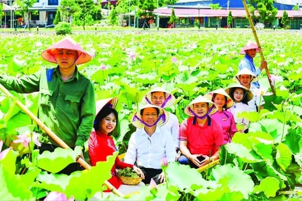 Đại diện các doanh nghiệp thuộc Câu lạc bộ Lữ hành UNESCO Hà Nội khảo sát tour du lịch mới tại Hải Dương.