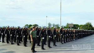Lễ ra quân diễn ra trong không khí trang nghiêm.