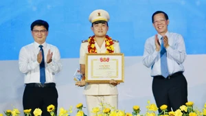 Trung úy Lê Tuấn Thành là đoàn viên trẻ tiêu biểu trong lực lượng công an Gia Lai.