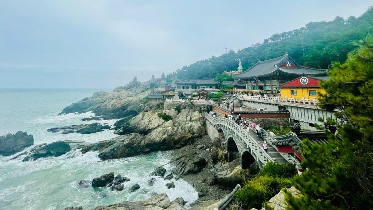 Haedong Yonggungsa is a rare temple built with architecture facing the sea. chua-3937.jpg