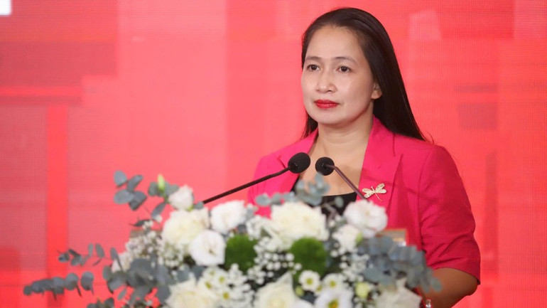 Bà Nguyễn Thị Hoàng Lan, Giám đốc Trung tâm Chuyển đổi số Văn hóa, Thể thao và Du lịch, Trưởng Ban Biên tập Cổng Thông tin điện tử Bộ Văn hóa, Thể thao và Du lịch, Trưởng Ban Tổ chức cuộc thi phát biểu. (Ảnh: BTC) hoang-lan-3475.jpg