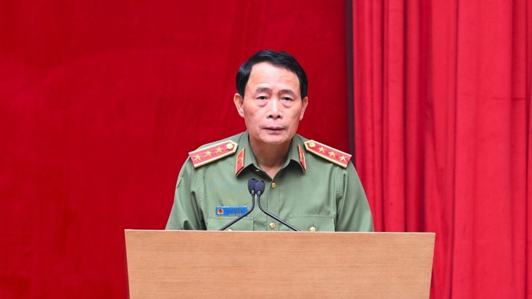 Deputy Minister of Public Security Le Quoc Hung delivered closing remarks. 7-5822.jpg