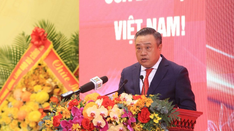 Chủ tịch Ủy ban nhân dân thành phố Hà Nội Trần Sỹ Thanh phát biểu. z6833866462150-f6b0997101a66636d5667dbc8997e6da-9163.jpg