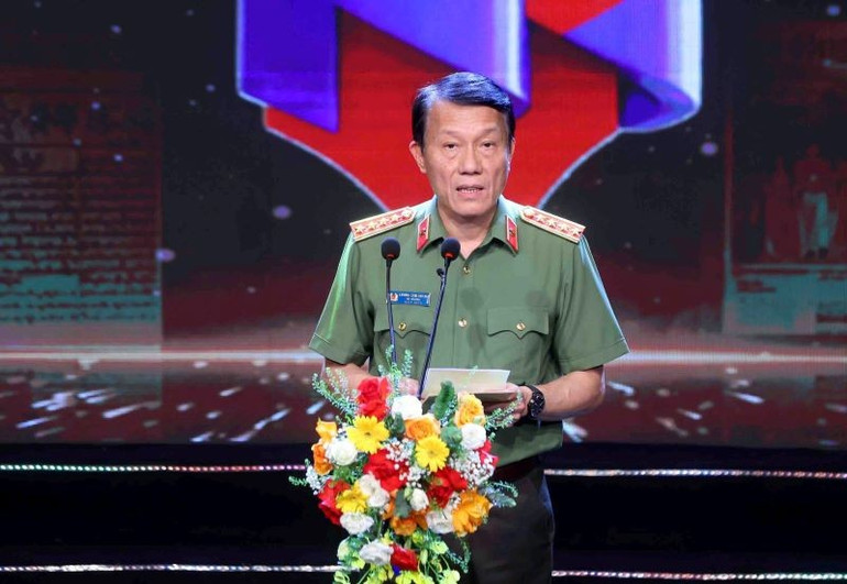 Bộ trưởng Công an Lương Tam Quang phát biểu tại chương trình. a.jpg
