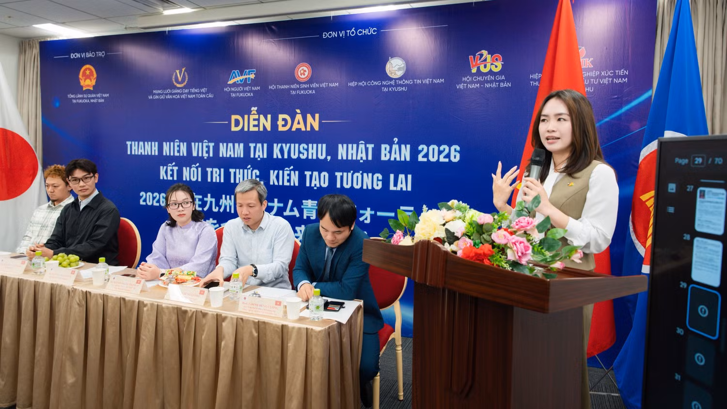 Các đại biểu tham gia thảo luận tại Diễn đàn Thanh niên Việt Nam tại Kyushu 2026.