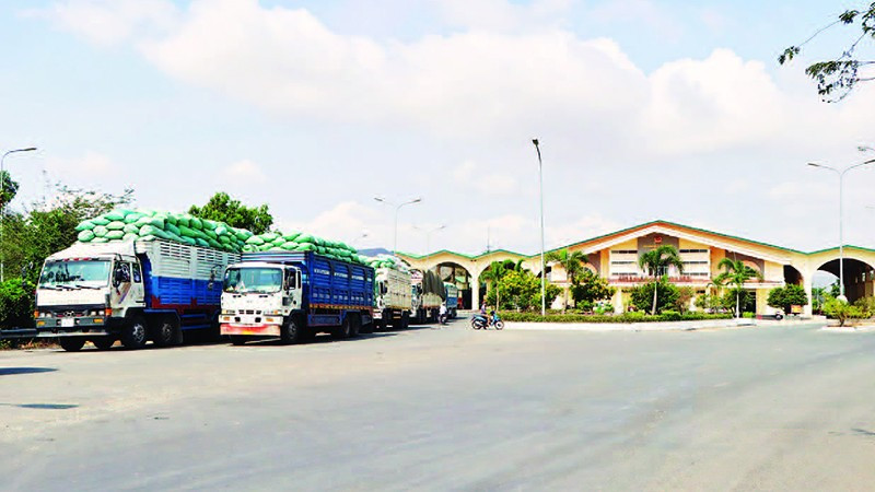 Một góc Cửa khẩu quốc tế Tịnh Biên.