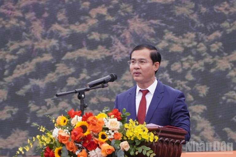 Ông Nguyễn Anh Tuấn, Phó Giám đốc Sở Văn hóa, Thể thao và Du lịch tỉnh Hưng Yên phát biểu tại sự kiện. ndo_br_5.jpg