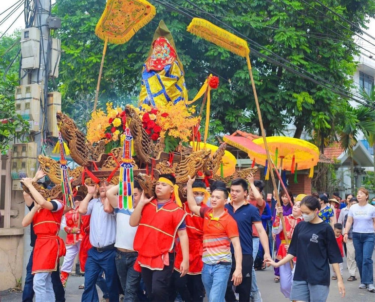 Di sản văn hóa phi vật thể quốc gia Lễ hội truyền thống chùa Ông, xã Như Quỳnh (tỉnh Hưng Yên). (Ảnh: KIM CÚC) le-hoi-chua-ong-anh-kim-cuc-3592.jpg
