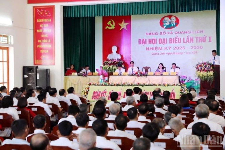 Quang cảnh Đại hội đại biểu Đảng bộ xã Quang Lịch. ndo_br_7.jpg