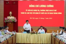 Thường trực Ban Bí thư Lương Cường phát biểu ý kiến chỉ đạo.