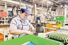 Hoạt động sản xuất tại Công ty trách nhiệm hữu hạn Juki Việt Nam (Quận 7, Thành phố Hồ Chí Minh).