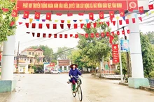 Diện mạo xã Hát Môn ngày càng khang trang, sạch đẹp. (Ảnh Trọng Tùng)
