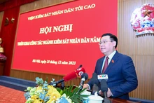 Chủ tịch Quốc hội Vương Đình Huệ phát biểu chỉ đạo hội nghị.