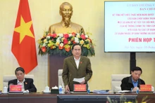 Chủ tịch Quốc hội Trần Thanh Mẫn phát biểu ý kiến tại phiên họp. (Ảnh: DUY LINH)