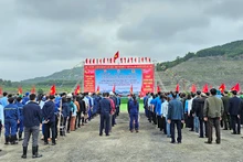 Quang cảnh lễ phát động trồng cây đầu Xuân Giáp Thìn 2024 của Tập đoàn Công nghiệp Than-Khoáng sản Việt Nam.