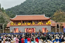 Quang cảnh Lễ khai mạc Lễ hội Xuân Ngọa Vân 2024.