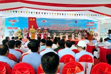 Quang cảnh lễ khởi công cải tạo mở rộng nâng công suất mỏ than Cao Sơn.