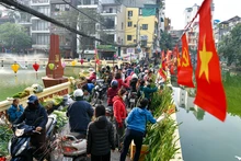 [Ảnh] Chợ Hữu Tiệp ngày 30 Tết, nét đẹp văn hóa xưa