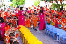 Trường Mầm non Hương Sen thành phố Vũng Tàu trong ngày khai giảng năm học mới.