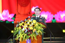 Đại tướng Phan Văn Giang, Bộ trưởng Bộ Quốc phòng phát biểu tại buổi lễ.