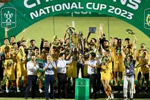 Niềm vui của đội bóng Đông Á Thanh Hóa khi đoạt Cúp quốc gia 2023 ngày 20/8 vừa qua. (Ảnh VPF)