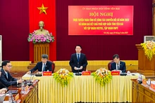 Đồng chí Đỗ Đức Duy, Ủy viên Trung ương Đảng, Bí thư Tỉnh ủy Yên Bái phát biểu tại hội nghị.