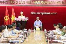 Ban Thường vụ Tỉnh ủy Quảng Ninh họp xem xét, thi hành kỷ luật đối với cán bộ, đảng viên vi phạm.