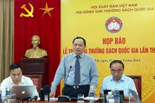 Ban Tổ chức thông báo về Giải Sách Quốc gia 2022. (Ảnh: MAI LỮ)