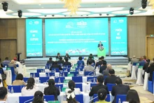 Phiên bế mạc Diễn đàn Nghị viện hợp tác Pháp ngữ về nông nghiệp bền vững, an ninh lương thực và biến đổi khí hậu. (Ảnh: Báo Đại biểu nhân dân)