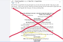 Thông tin sai sự thật trên mạng xã hội. (Ảnh chụp màn hình)