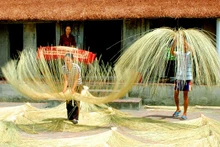 Nghề cói Kim Sơn. (Ảnh: Trung tâm thông tin đối ngoại tỉnh Ninh Bình)